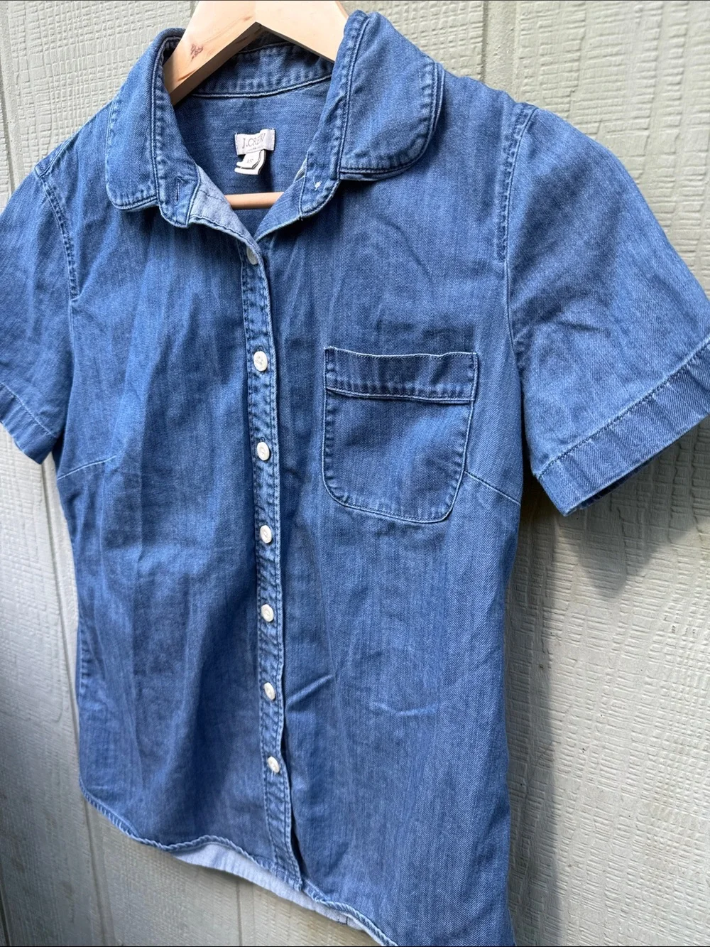 J.Crew Denim Short Sleeve Button-Up Shirt